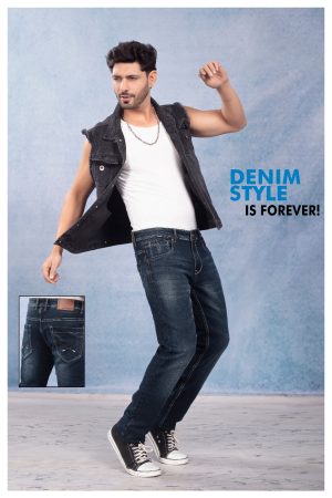 Men’s Slim Fit Dark Wash Denim Jeans